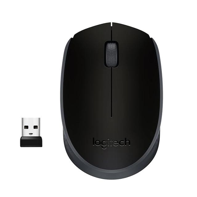 Logitech B170 Wireless Mouse, 2.4 GHz with USB Nano Receiver, Optical Tracking, 12-Months Battery Life, Ambidextrous, PC/Mac/Laptop - Black