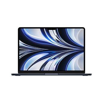 Apple 2022 MacBook Air Laptop with M2 chip: 34.46 cm (13.6-inch) Liquid Retina Display, 8GB RAM, 256GB SSD Storage, Backlit Keyboard, 1080p FaceTime HD Camera. Works with iPhone/iPad; Midnight